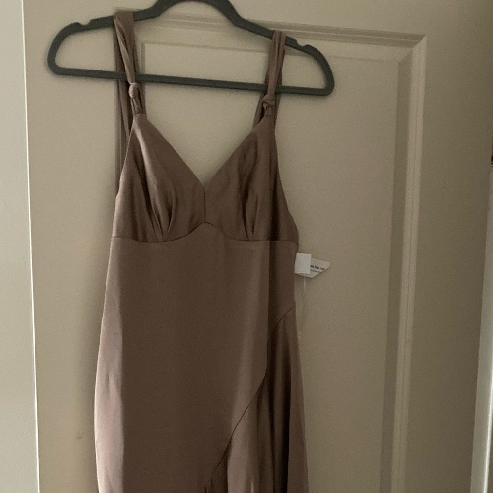 Fame & Partners Bias Cut Gold dress
